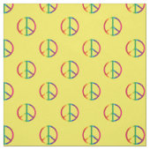 Regenboog Vredestekens Geel Stof (Swatch)
