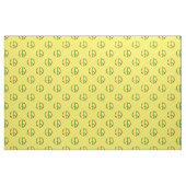Regenboog Vredestekens Geel Stof (Fat Quarter)