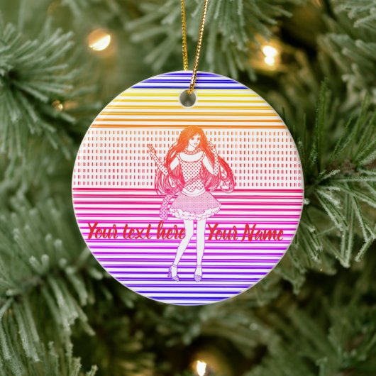 Regenboog vriendin keramisch ornament (Boom)