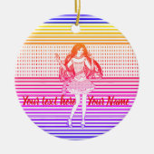 Regenboog vriendin keramisch ornament (Voorkant)