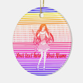Regenboog vriendin keramisch ornament (Links)