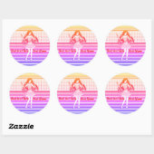 Regenboog vriendin ronde sticker (Vel)