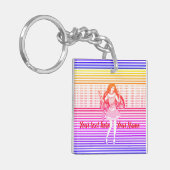 Regenboog vriendin sleutelhanger (Voorkant Links)