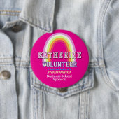 Regenboog vrijwilliger Hot Pink Ronde Button 4,0 Cm (In situ)