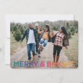 Regenboog Vrolijk en heldere foto Feestdagenkaart (Voorkant)