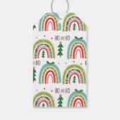 Regenboog Vrolijk kerstcadeau label Cadeaulabel (Achterkant)