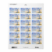 Regenboog Vuurtoren Kust Waterverf Etiket (Full Sheet)
