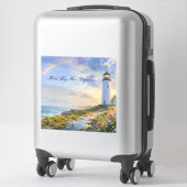 Regenboog Vuurtoren Kust Waterverf Sticker (Koffer)