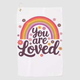 Regenboog waar je van hield golfhanddoek