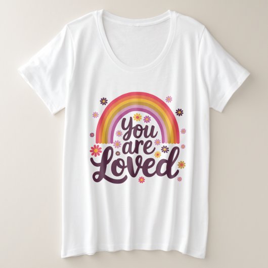 Regenboog waar je van hield grote maat t-shirt (Design voorkant)
