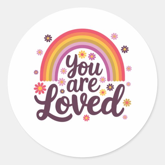Regenboog waar je van hield ronde sticker (Voorkant)