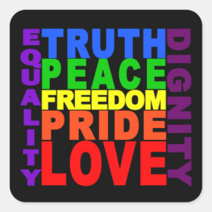 Regenboog Waarden stickers