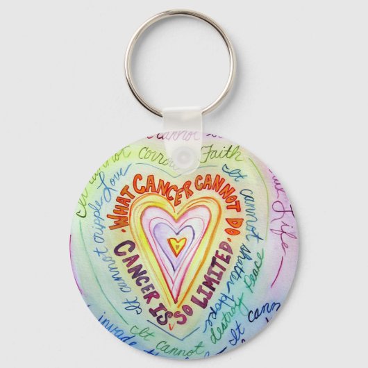 Regenboog wat kanker niet kan doen sleutelhanger (Voorkant)