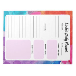 Regenboog Watercolor Dagelijkse Takenlijst Notitie Notitieblok