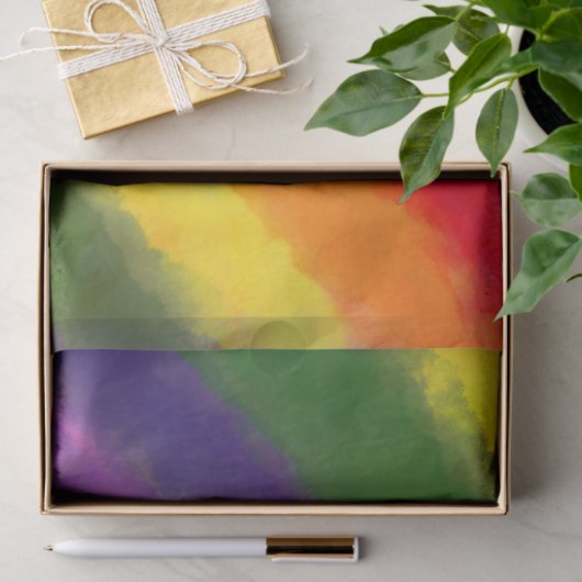 Regenboog Waterverf Aangepast Tissuepapier (Geschenk)