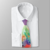 Regenboog Waterverf Abstracte Stropdas (Gebonden)