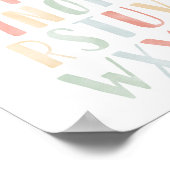 Regenboog Waterverf Alfabet ABC Klasdecoratie Poster (Hoek)