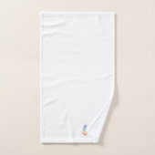Regenboog Waterverf Bloemige Monogram Handdoekense Bad Handdoek (Handdoek)