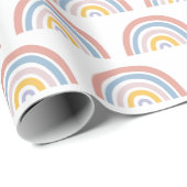 Regenboog Waterverf Boho Chic Cadeaupapier (Rol Hoek)