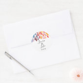 Regenboog Waterverf bruiloft Stickers (Envelop)