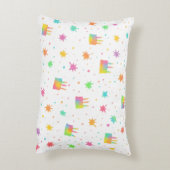 Regenboog Waterverf Cake Kleurrijke Verfspatten Accent Kussen (Achterkant (Verticaal))