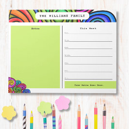 Regenboog Waterverf Doodle Kalender en Notities Notitieblok
