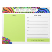 Regenboog Waterverf Doodle Kalender en Notities Notitieblok (Voorkant)