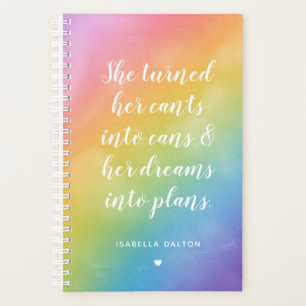 Regenboog Waterverf Dromen In Plannen Citaat Planner