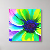 Regenboog Waterverf Flower Stretched Canvas (Voorkant)