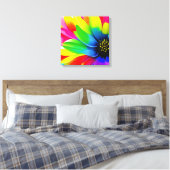Regenboog Waterverf Flower Stretched Canvas (Insitu (Slaapkamer))