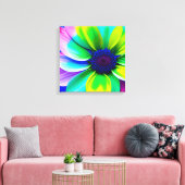 Regenboog Waterverf Flower Stretched Canvas Afdruk (Insitu (Woonkamer))