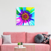 Regenboog Waterverf Flower Stretched Canvas Afdruk (Insitu (Woonkamer))