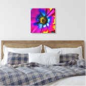 Regenboog Waterverf Flower Stretched Canvas Afdruk (Insitu (Slaapkamer))