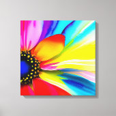 Regenboog Waterverf Flower Stretched Canvas Afdruk (Voorkant)
