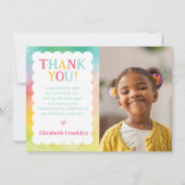 Regenboog Waterverf Foto Op Maat Kinderen  Bedankkaart (Voorkant)