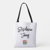 Regenboog Waterverf Geloof Lucas 1:37 Christelijke Tote Bag (Achterkant)