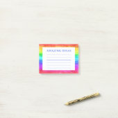 Regenboog Waterverf Geweldige Ideeën Post-it® Notes (Op bureau)