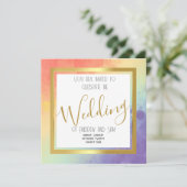 Regenboog Waterverf & Goud Kaart (Staand voorkant)