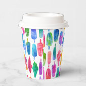 Regenboog Waterverf Ice Cream Popsicle Verjaardag Papieren Bekers (Rechts)
