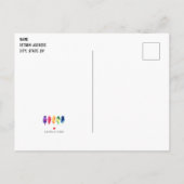 Regenboog Waterverf ijsijsjes Verjaardag Uitnodiging Briefkaart (Achterkant)