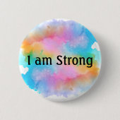 Regenboog Waterverf Inspiratie Knop Ronde Button 5,7 Cm (Voorkant)