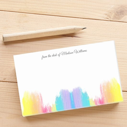 Regenboog Waterverf Mooie Gepersonaliseerde Bureau Post-it® Notes