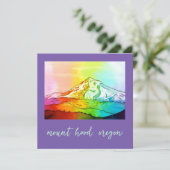 Regenboog Waterverf Mount Hood Kaart (Staand voorkant)