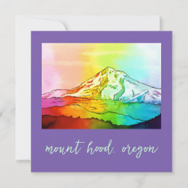 Regenboog Waterverf Mount Hood Kaart