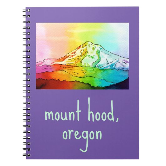 Regenboog Waterverf Mount Hood Notitieboek (Voorkant)