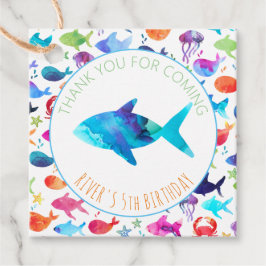 Regenboog Waterverf onder het Zee Regenboog Dank u Bedankjes Labels