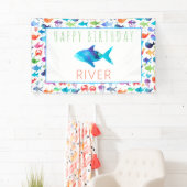 Regenboog Waterverf onder het Zee Regenboog Vis Spandoek (Insitu)