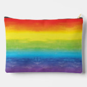 Regenboog Waterverf Paarse Rode Monogram Naam Etui (Achterkant)