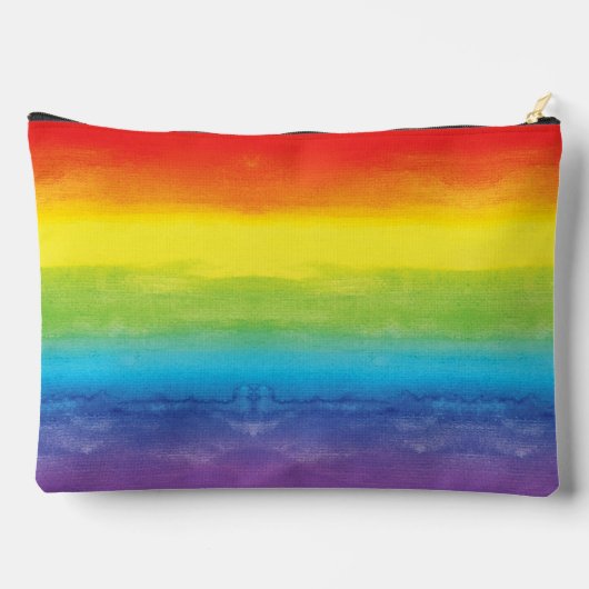 Regenboog Waterverf Paarse Rode Monogram Naam Etui (Achterkant)