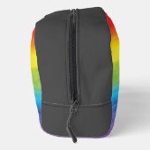 Regenboog Waterverf Paarse Rode Monogram Naam Toilettasje (Rechts)